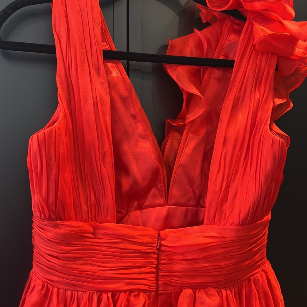 New Mac Duggal red party ruffle mini dress - Size 6 - Picture 6 of 9